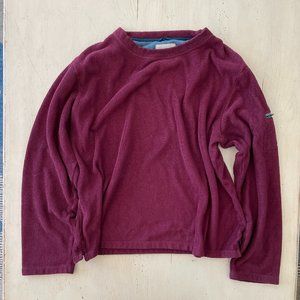 Horny Toad Edina Cashmoore Crew Neck Fleece Sweatshirt Sweater Burgundy L